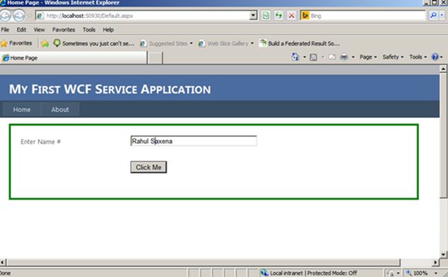 my first wcf application